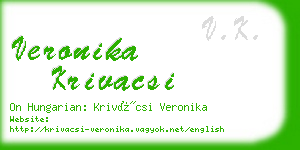 veronika krivacsi business card